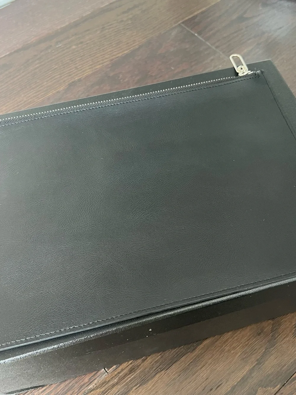 Kenzo Black Leather Clutch with Multicolor Logo